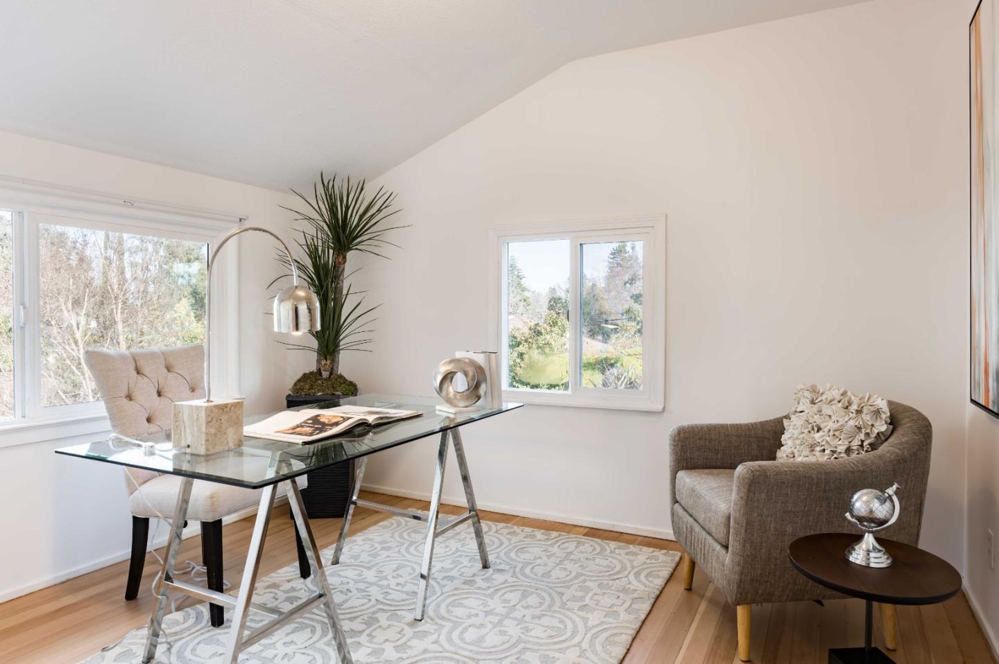 104 Clover Lane Menlo Park, CA 94025 - Photo 15 of 26 a work room with furniture and a potted plant