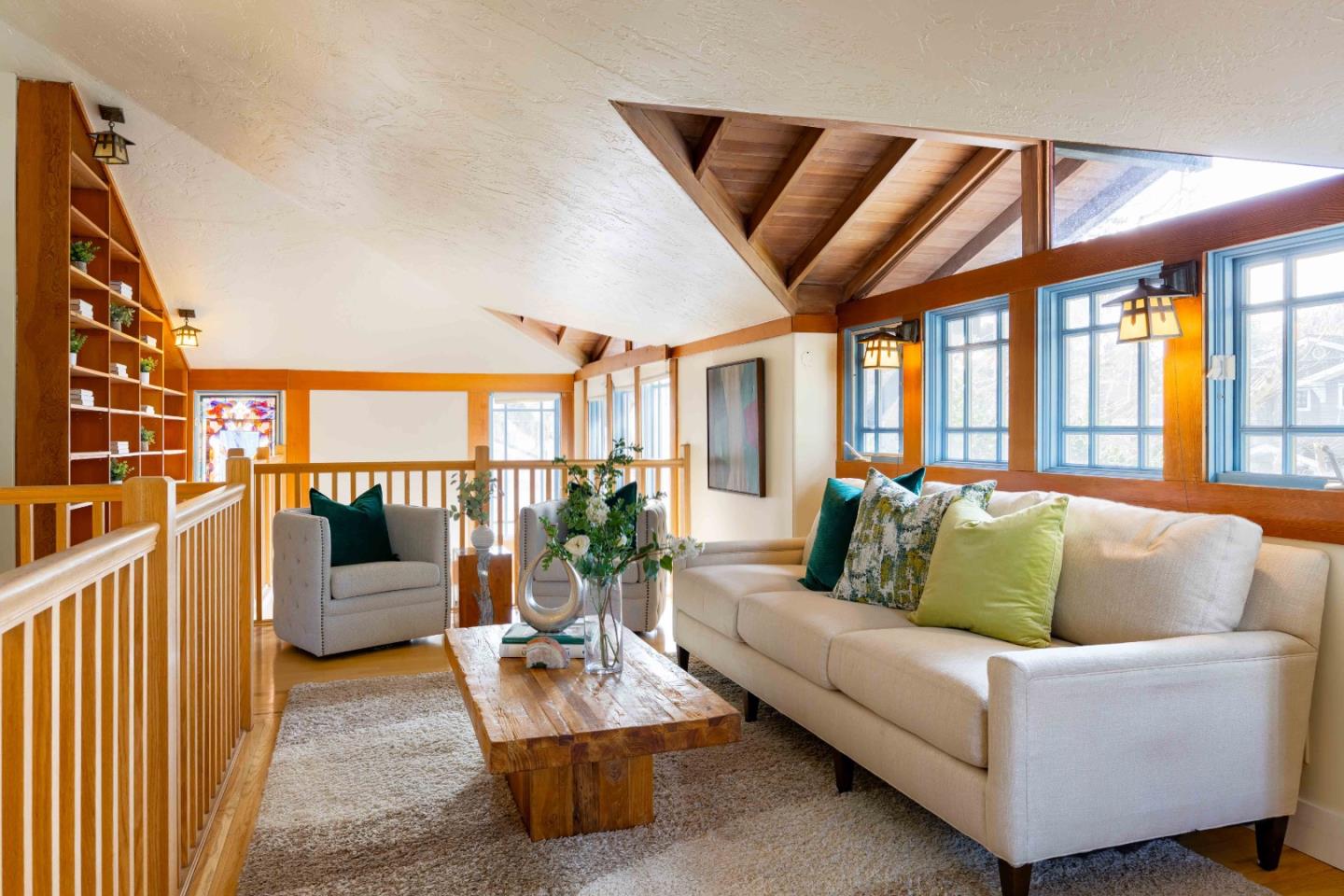 104 Clover Lane Menlo Park, CA 94025 - Photo 21 of 26 a living room with furniture and a potted plant