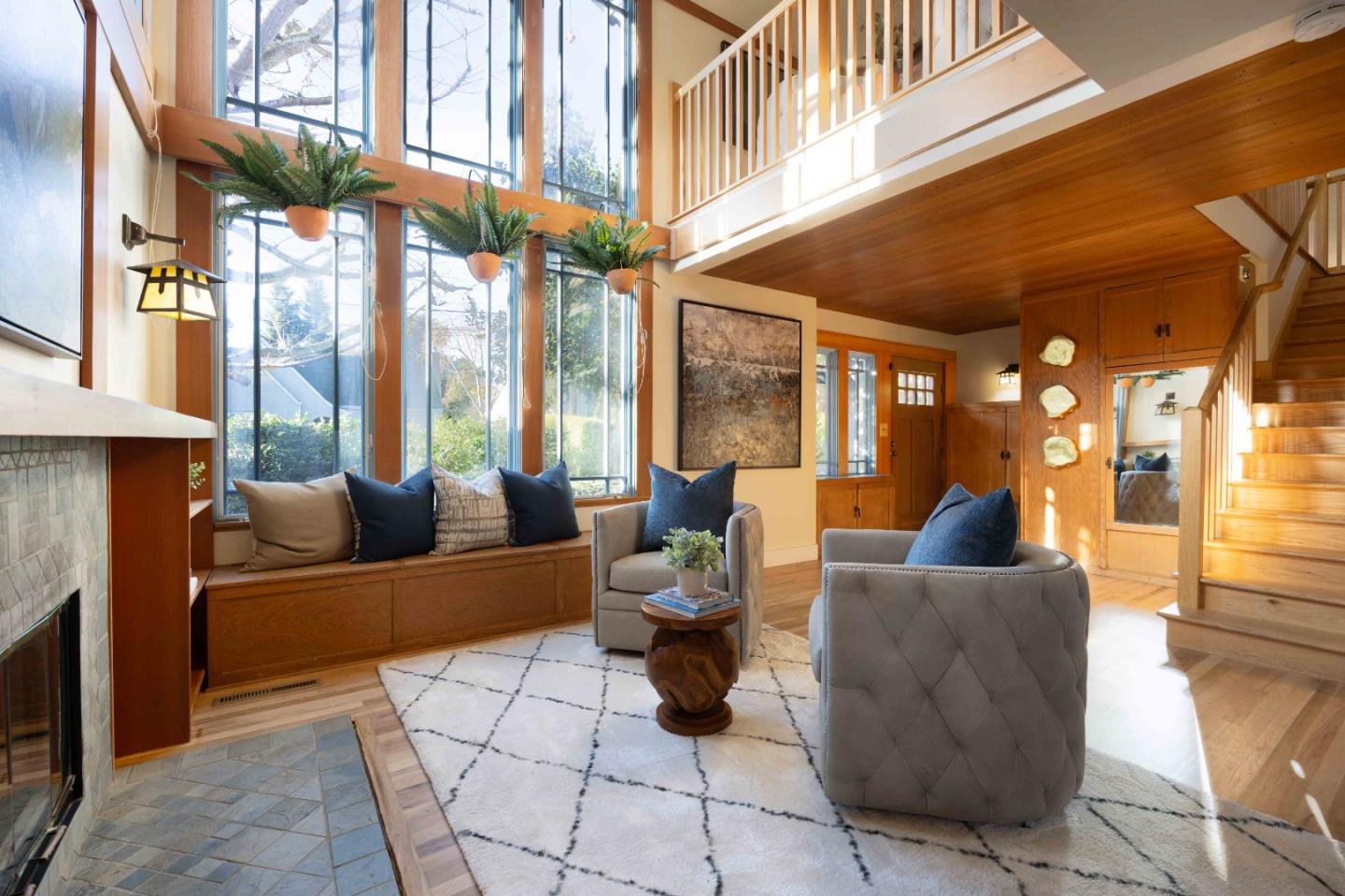 104 Clover Lane Menlo Park, CA 94025 - Photo 3 of 26 a living room with furniture and a large window