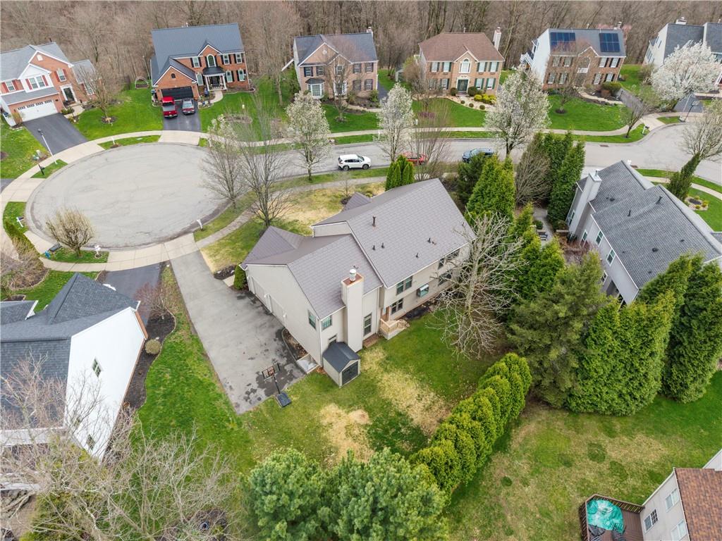 372 Indian Ridge Drive Coraopolis, PA 15108 - Photo 30 of 30 an aerial view of a house with a garden and swimming pool