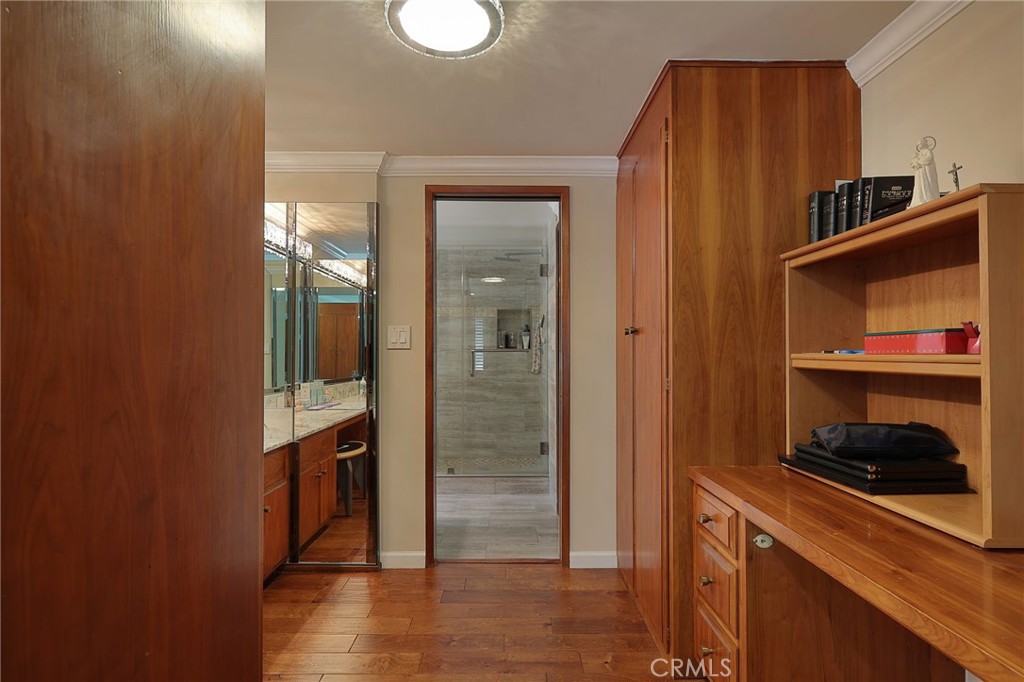 2441 Terraza Place Fullerton, CA 92835 - Photo 31 of 61 a view of hallway with wooden floor