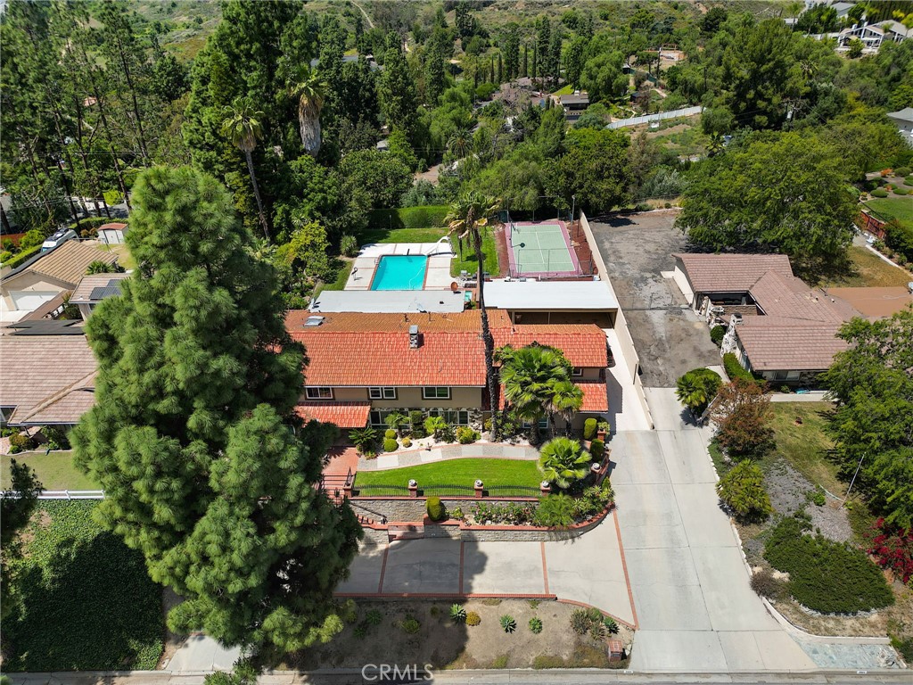 2441 Terraza Place Fullerton, CA 92835 - Photo 57 of 61 an aerial view of a house with a garden