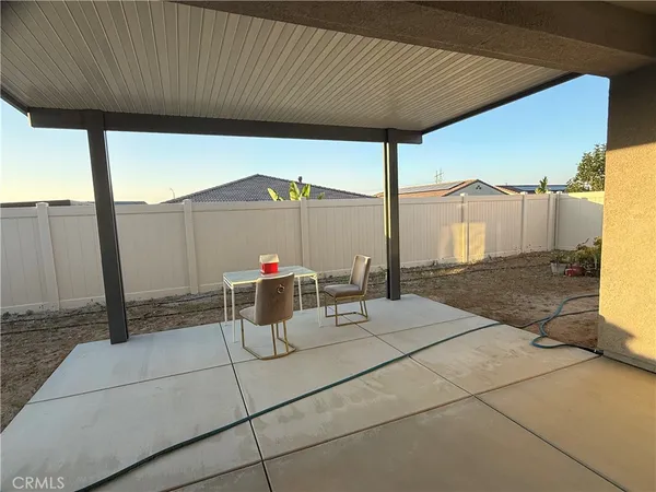 a view of an outdoor space with seating area