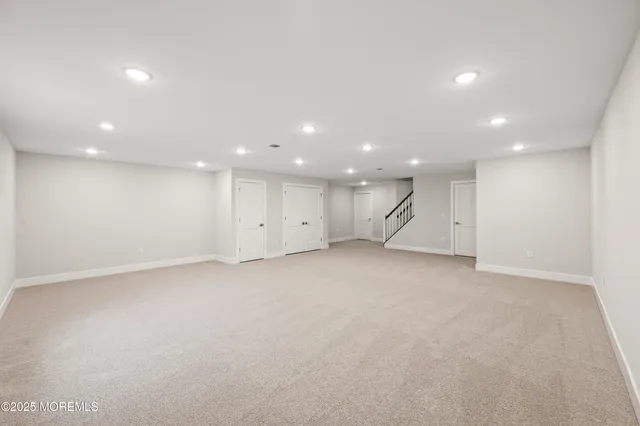 an empty room with an entryway