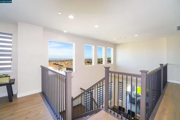 a view of hallway with stairs