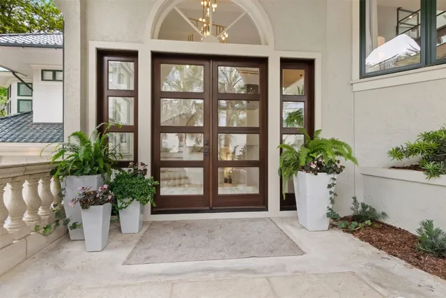 a view of front door of house