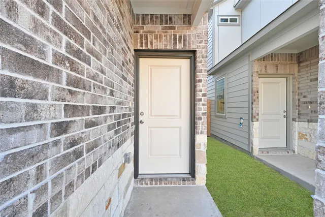 a view of front door of house
