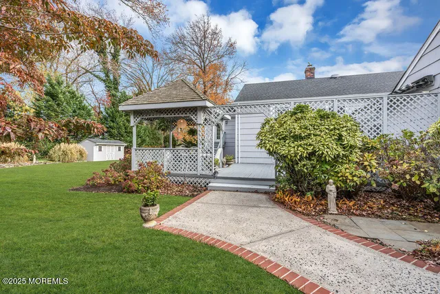 a view of a house with a garden
