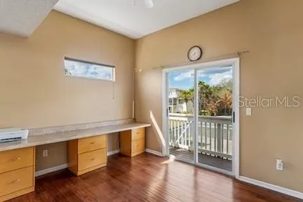 a view of a balcony with an ocean view