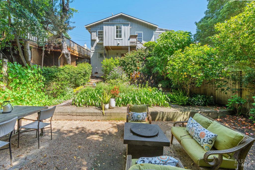 411 Main Street Sausalito, CA 94965 - Photo 13 of 33 Lush gardens with a flat yard area is a magical oasis and cool on a hot day!