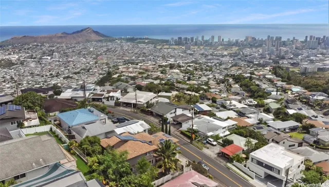 an aerial view of a city with lots of residential buildings