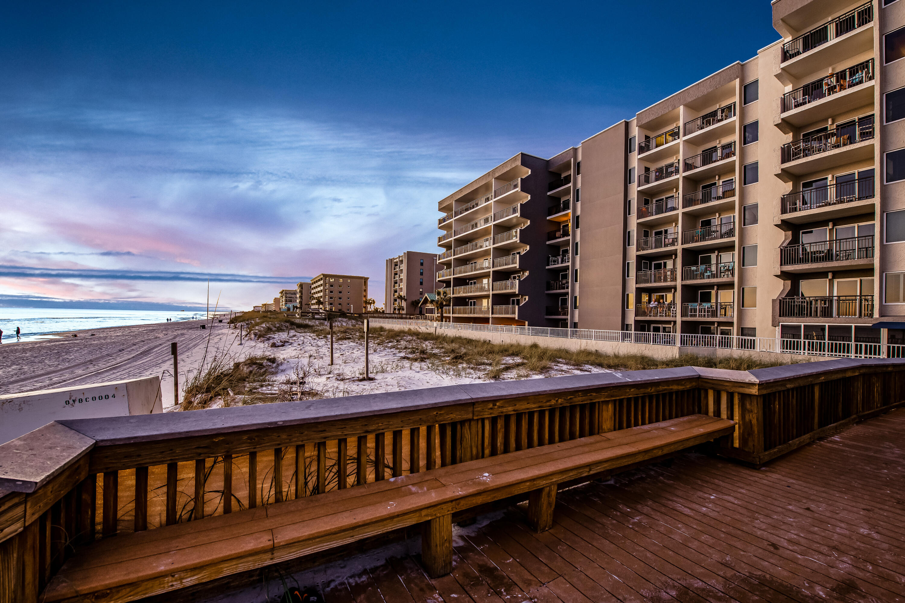 676 Santa Rosa Boulevard, Unit 5F Fort Walton Beach, FL 32548 - Photo 34 of 34 a view of a balcony with wooden floor and city view