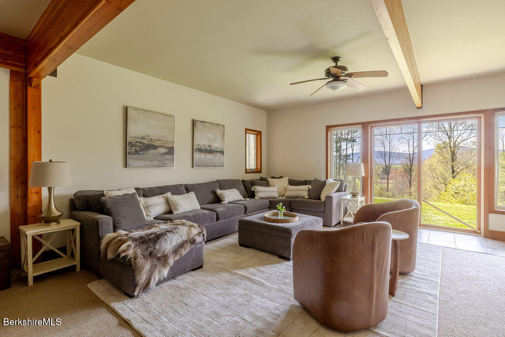 142 Rote Hill Road Sheffield, MA 01257 - Photo 29 of 40 Lower Level Family Room with View