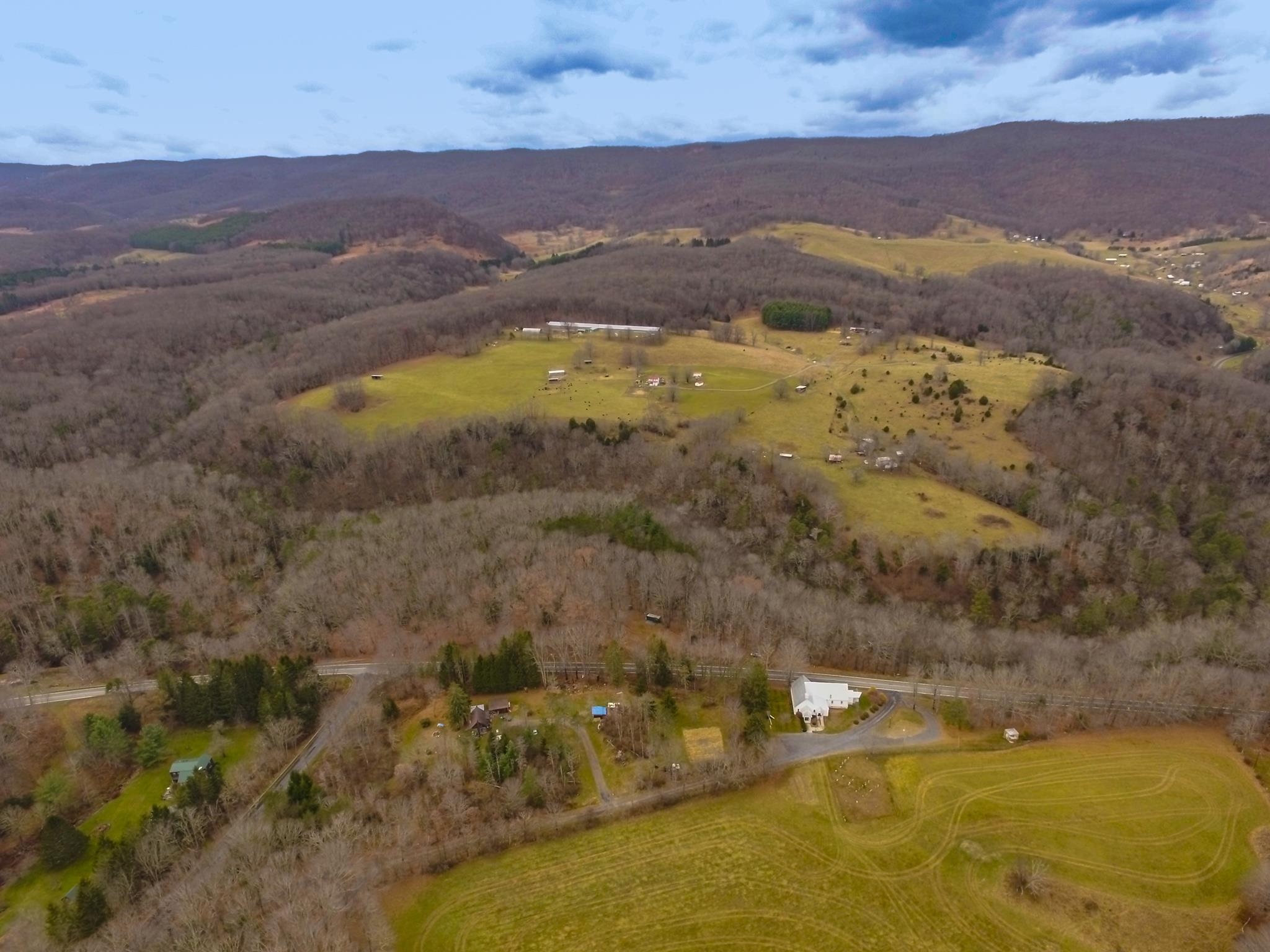 a view of lake and mountain