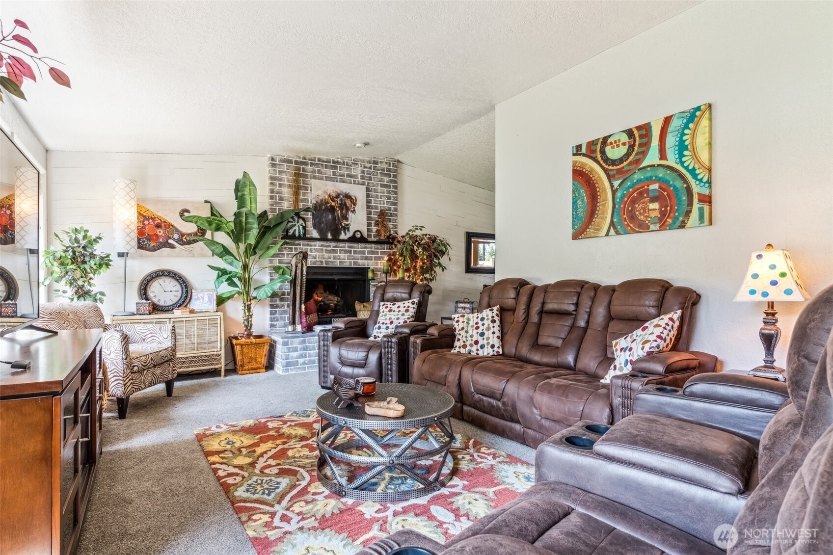 122 Fir Drive Chehalis, WA 98532 - Photo 7 of 34 a living room with furniture and a fireplace