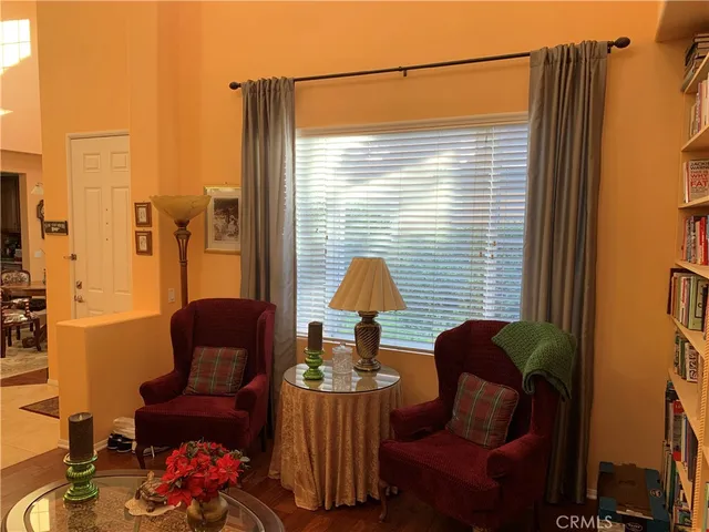 a outdoor living space with furniture and a window