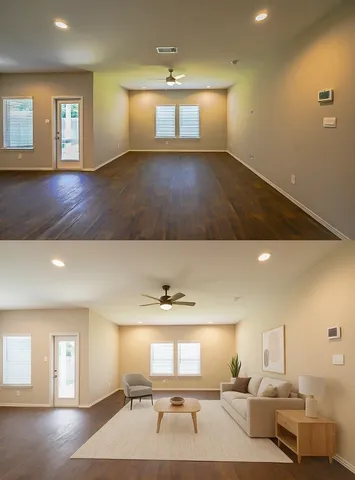 a living room with a couch