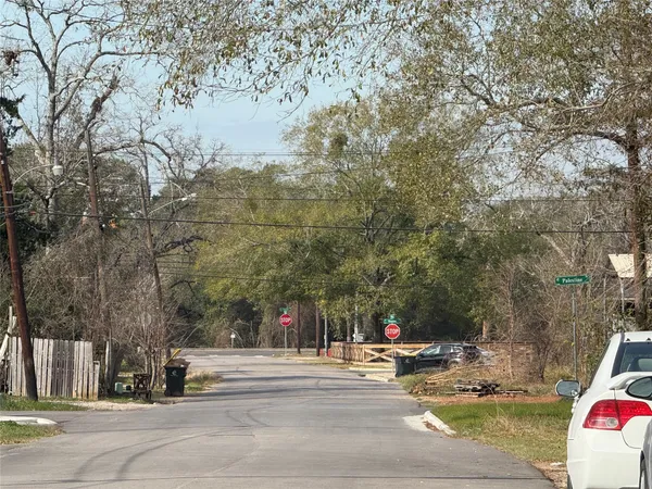 a view of empty space with trees