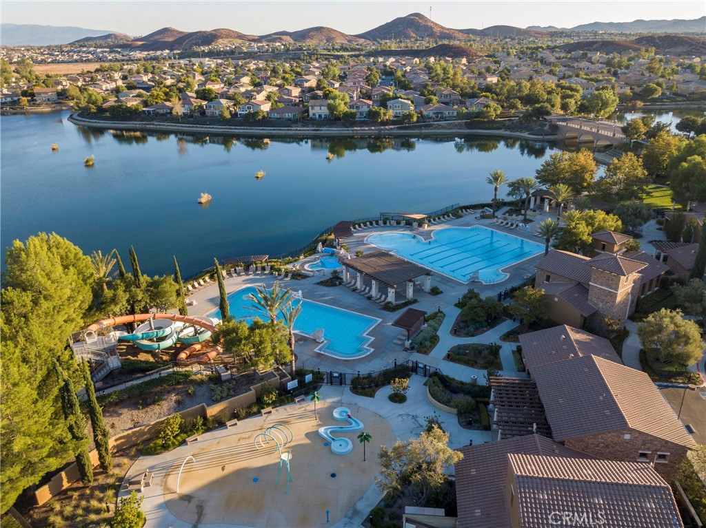 30272 Tattersail Way Menifee, CA 92584 - Photo 42 of 44 an aerial view of a house with a lake view