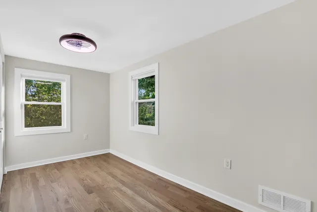 an empty room with a window