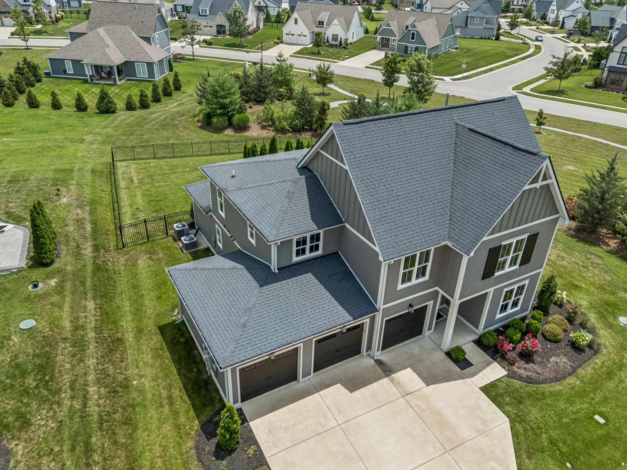 7204 Ludlow Drive College Grove, TN 37046 - Photo 51 of 59 an aerial view of a house with garden space and street view
