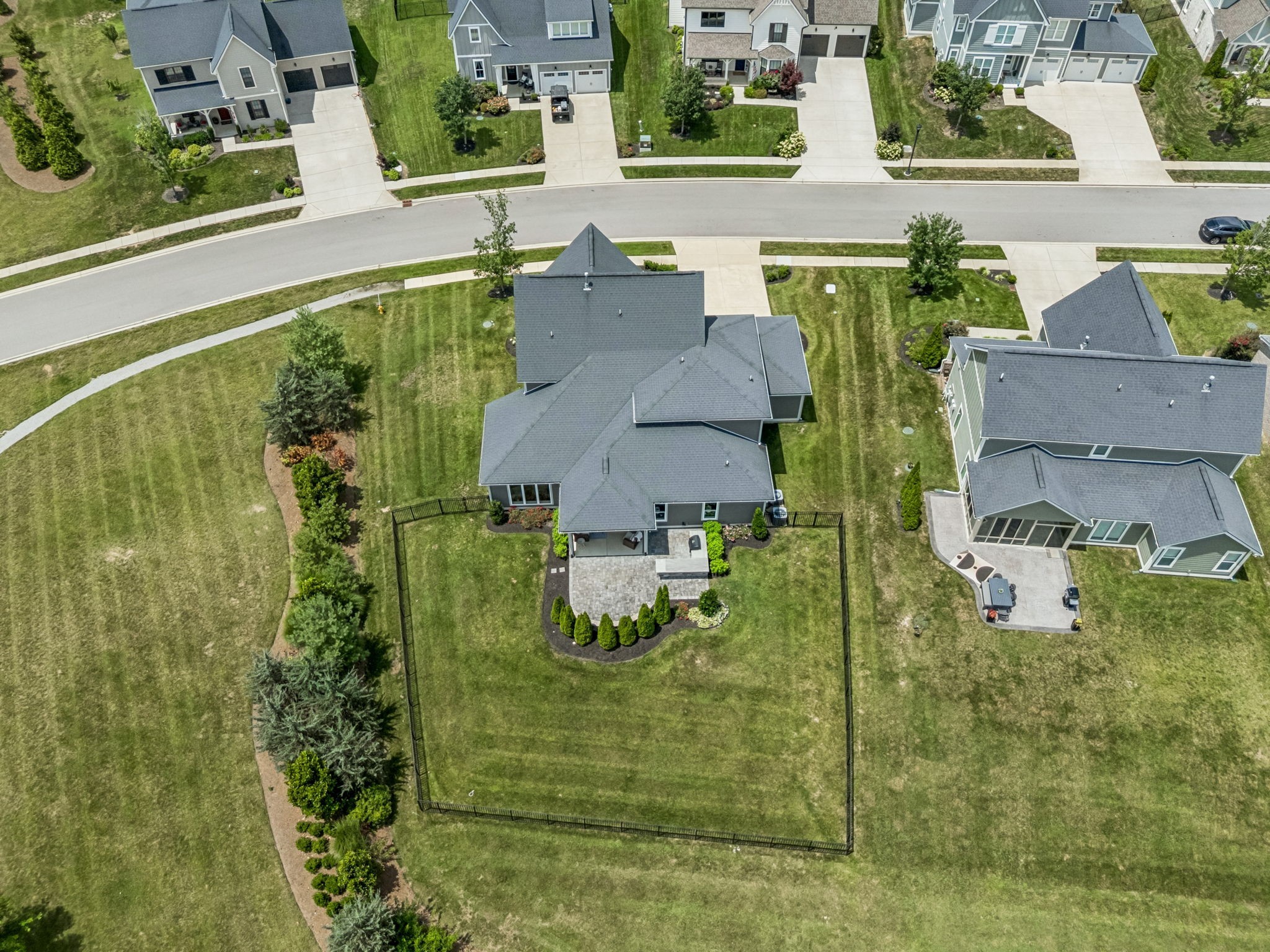 7204 Ludlow Drive College Grove, TN 37046 - Photo 55 of 59 an aerial view of a house with a garden