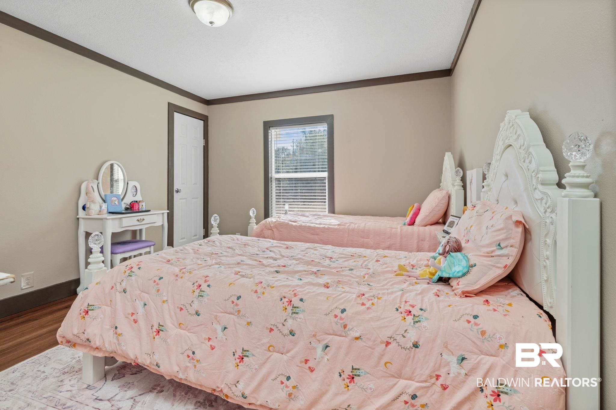 15080 Starlight Avenue Wilmer, AL 36587 - Photo 24 of 29 Bedroom with wood-type flooring and ornamental molding
