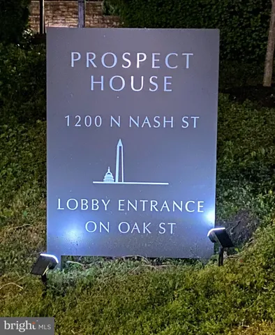 a view of a red sign board