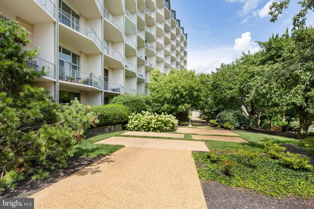 a view of a building with garden