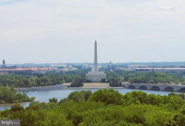 a view of a lake with a city skyline in the background