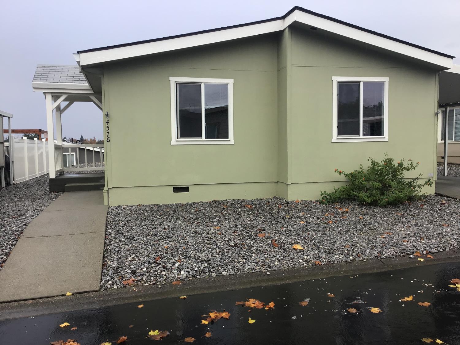 a front view of a house