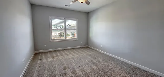 an empty room with a window