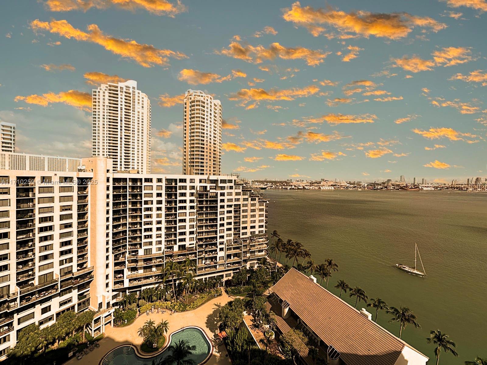 a view of a balcony with ocean view
