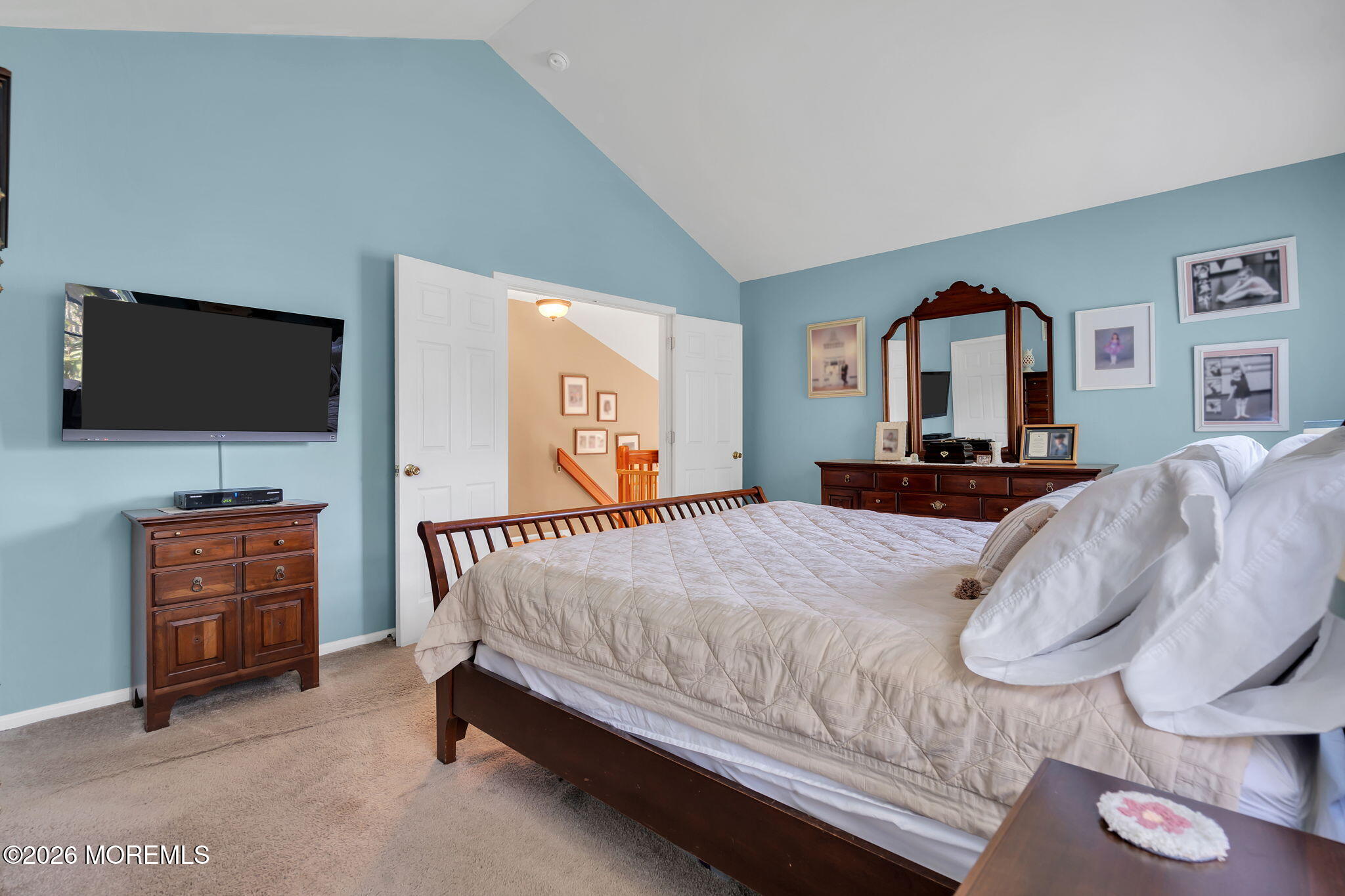343 Nighthawk Lane Jackson, NJ 08527 - Photo 50 of 72 a bedroom with a bed and a flat screen tv