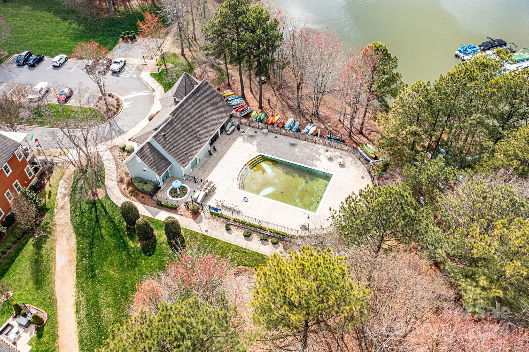 111 Poppy Field Lane Davidson, NC 28115 - Photo 16 of 28 an aerial view of a house with a yard basket ball court and outdoor seating