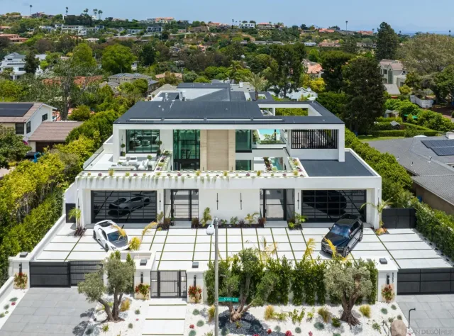 a aerial view of a house