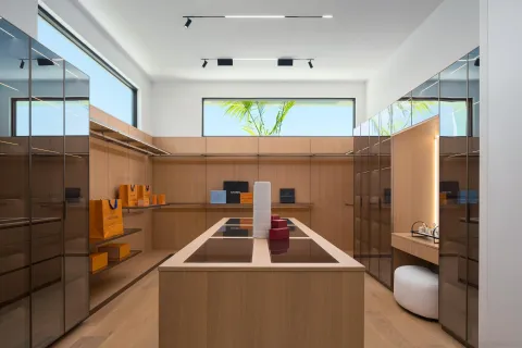 a bathroom with a sink and mirror