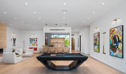 a room with furniture and a window