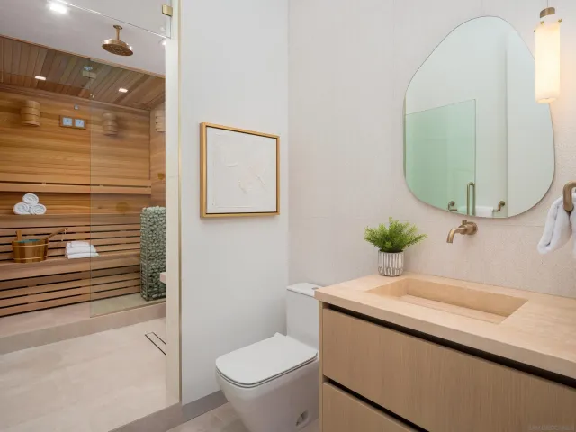 a kitchen with sink refrigerator and window