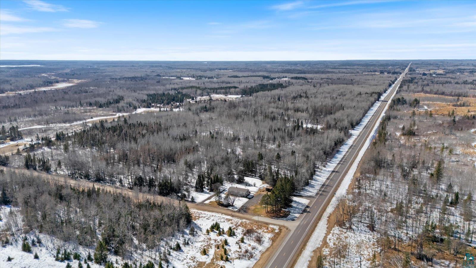 3495 Deer Forest Road Makinen, MN 55763 - Photo 62 of 71 Snowy aerial view with a wooded view