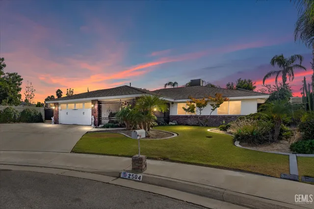 front view of house with a yard