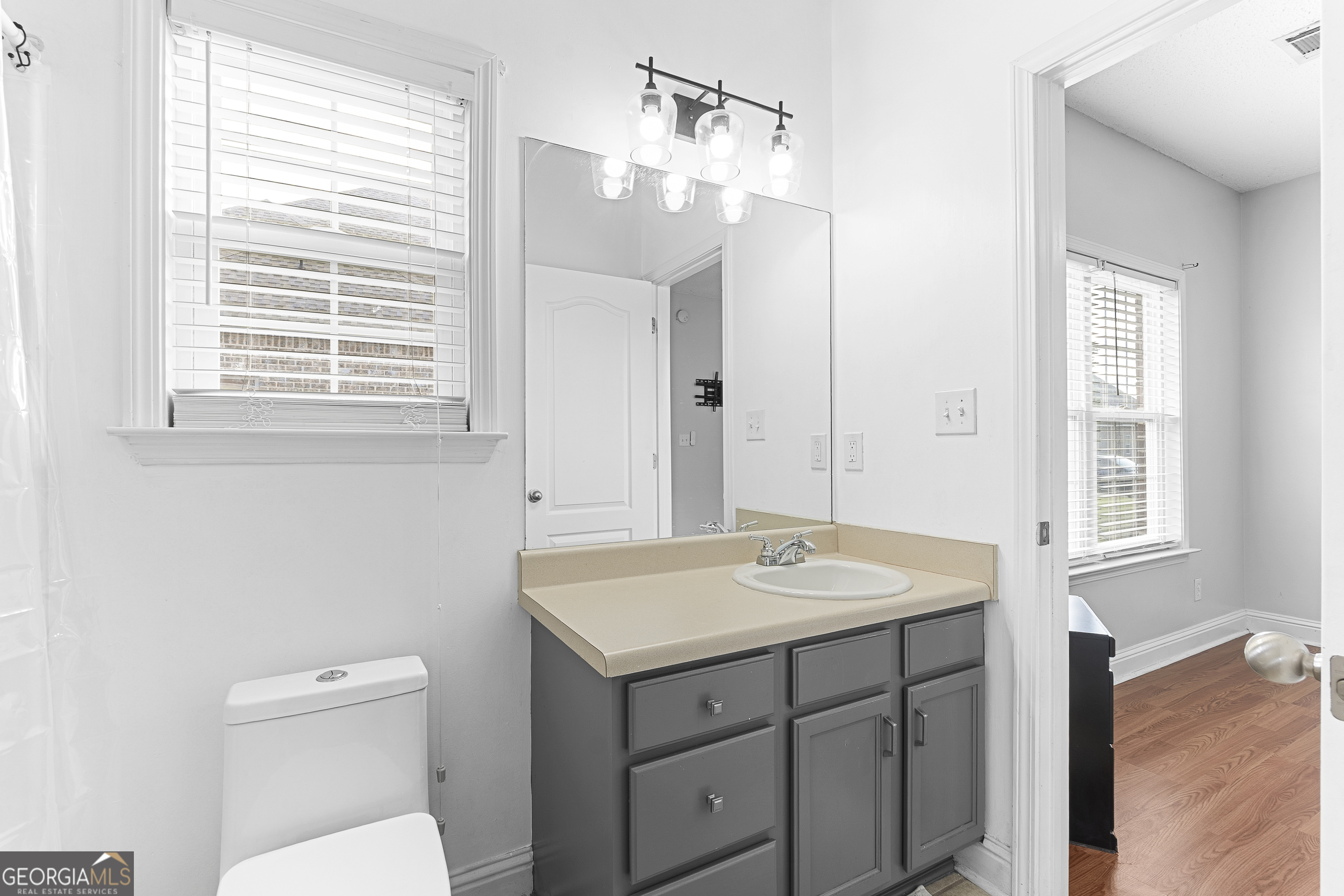 217 Caleb Way Byron, GA 31008 - Photo 40 of 58 a bathroom with a sink a toilet and a mirror