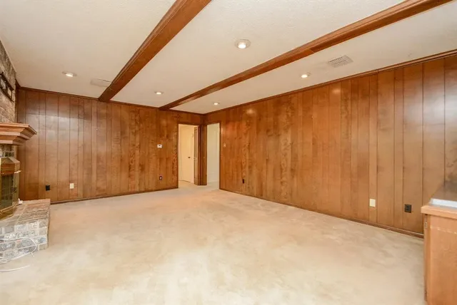 an empty room with a window