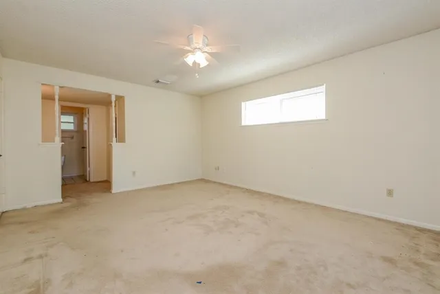 an empty room with a window