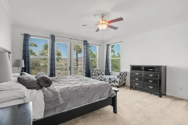 a view of a balcony with wooden floor