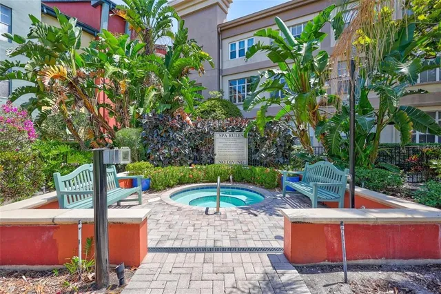 a view of yard with outdoor seating