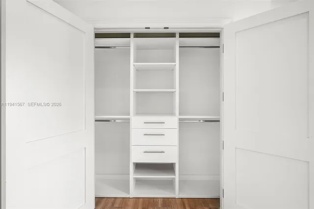 a view of walk in closet