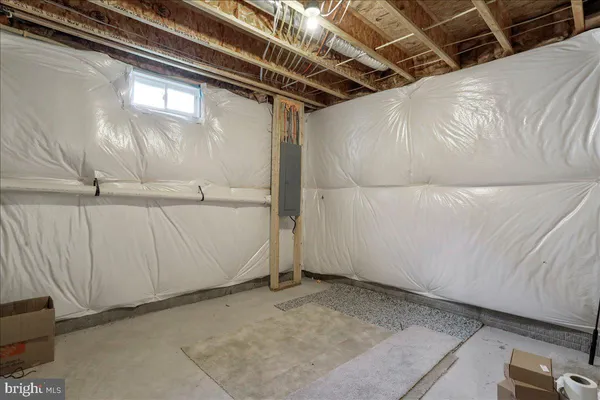 a view of a room with racks