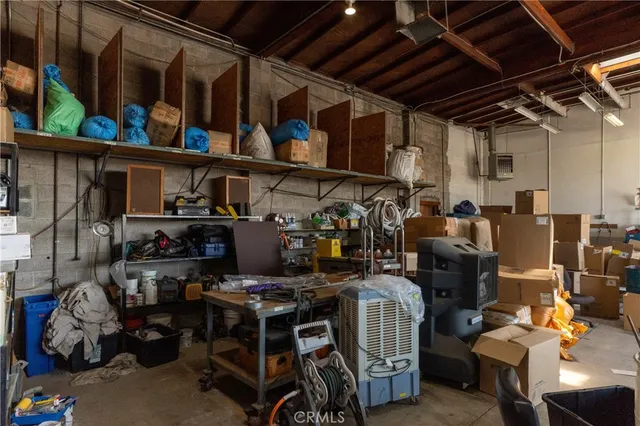 a view of a storage room