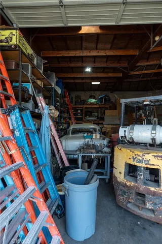 a view of a storage room with a sink